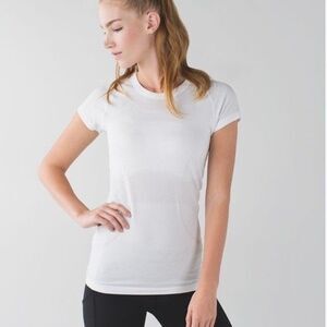 Lululemon Size 12 Swiftly Tech Short Sleeve Shirt White